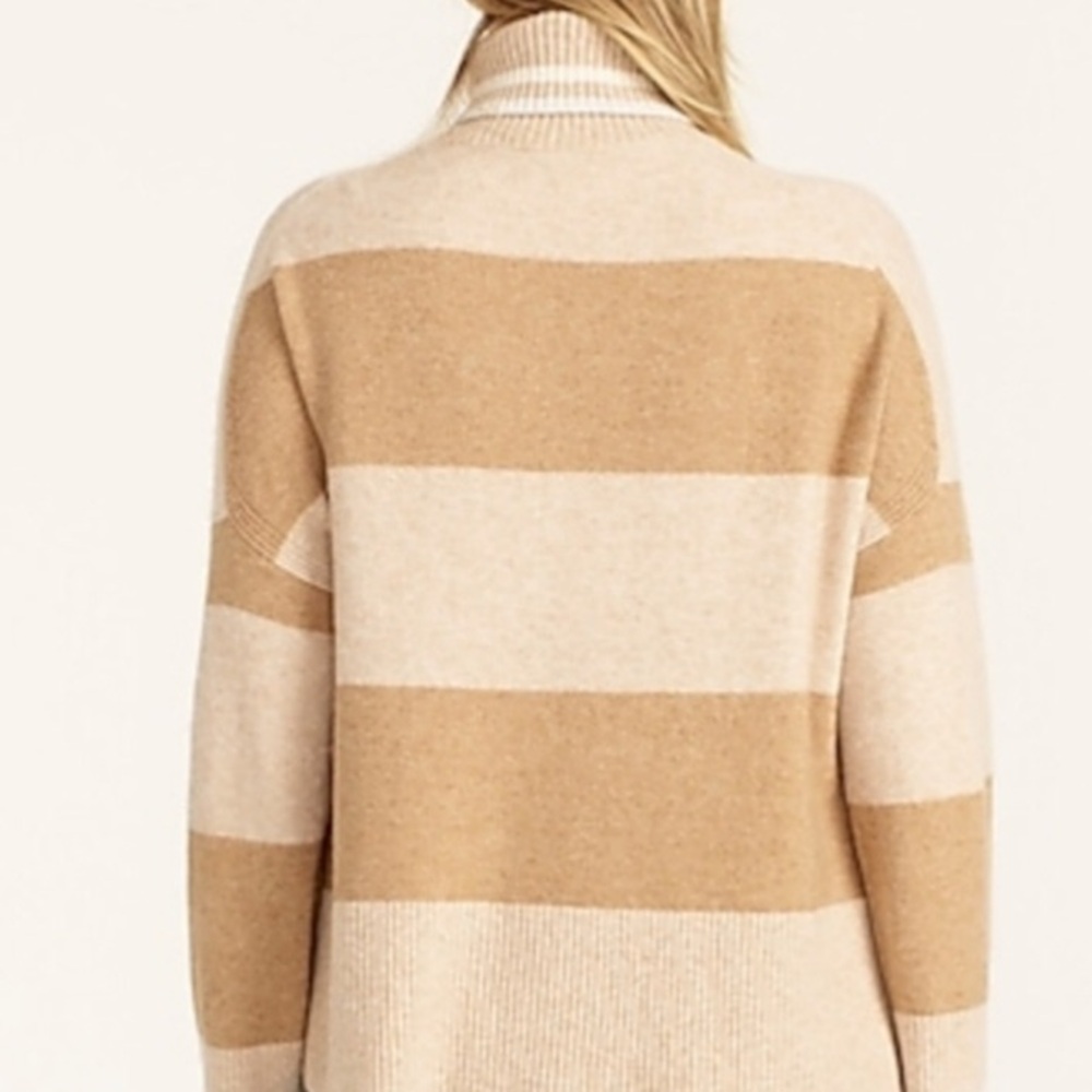 J.Crew Striped turtleneck sweater in Supersoft yarn - pink, medium - Picture 5 of 9